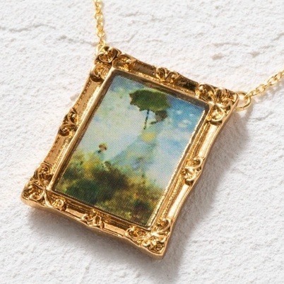 🇯🇵日本 gargle 世界名畫項鍊 梵谷 莫內 雷諾瓦 馬奈 慕夏 達文西 波提且利 向日葵 珍珠耳環少女 維納斯-規格圖6