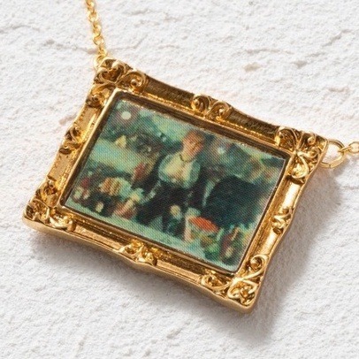 🇯🇵日本 gargle 世界名畫項鍊 梵谷 莫內 雷諾瓦 馬奈 慕夏 達文西 波提且利 向日葵 珍珠耳環少女 維納斯-規格圖6