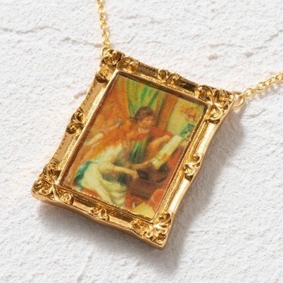 🇯🇵日本 gargle 世界名畫項鍊 梵谷 莫內 雷諾瓦 馬奈 慕夏 達文西 波提且利 向日葵 珍珠耳環少女 維納斯-規格圖6