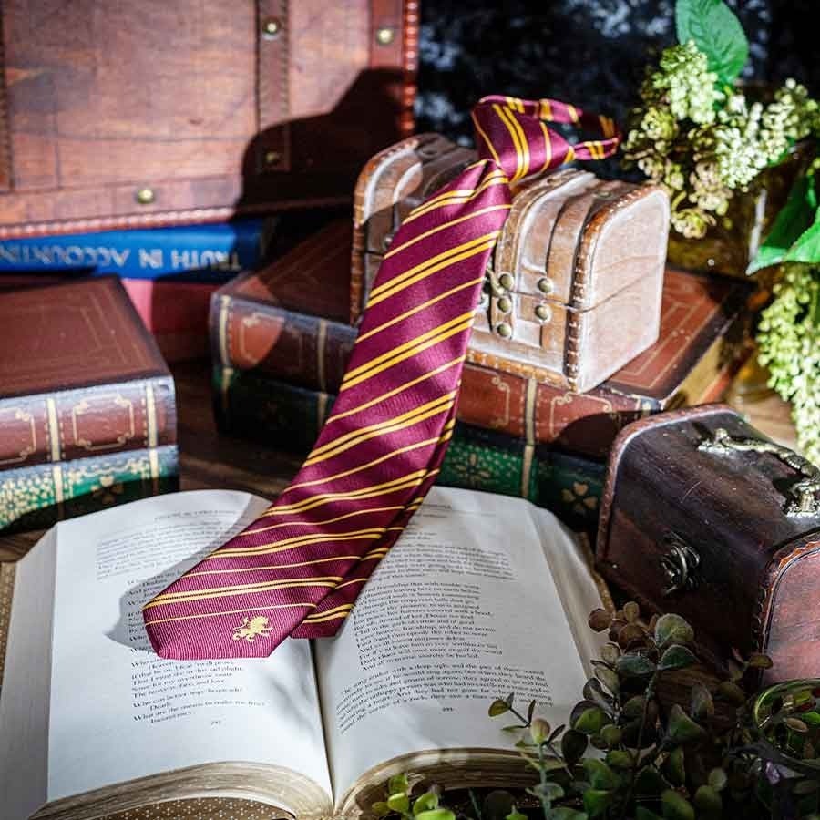 🇯🇵日本 Mahou Dokoro 學院象徵拉鍊式領帶 Harry Potter 哈利波特周邊 霍格華茲 免打領帶-規格圖1