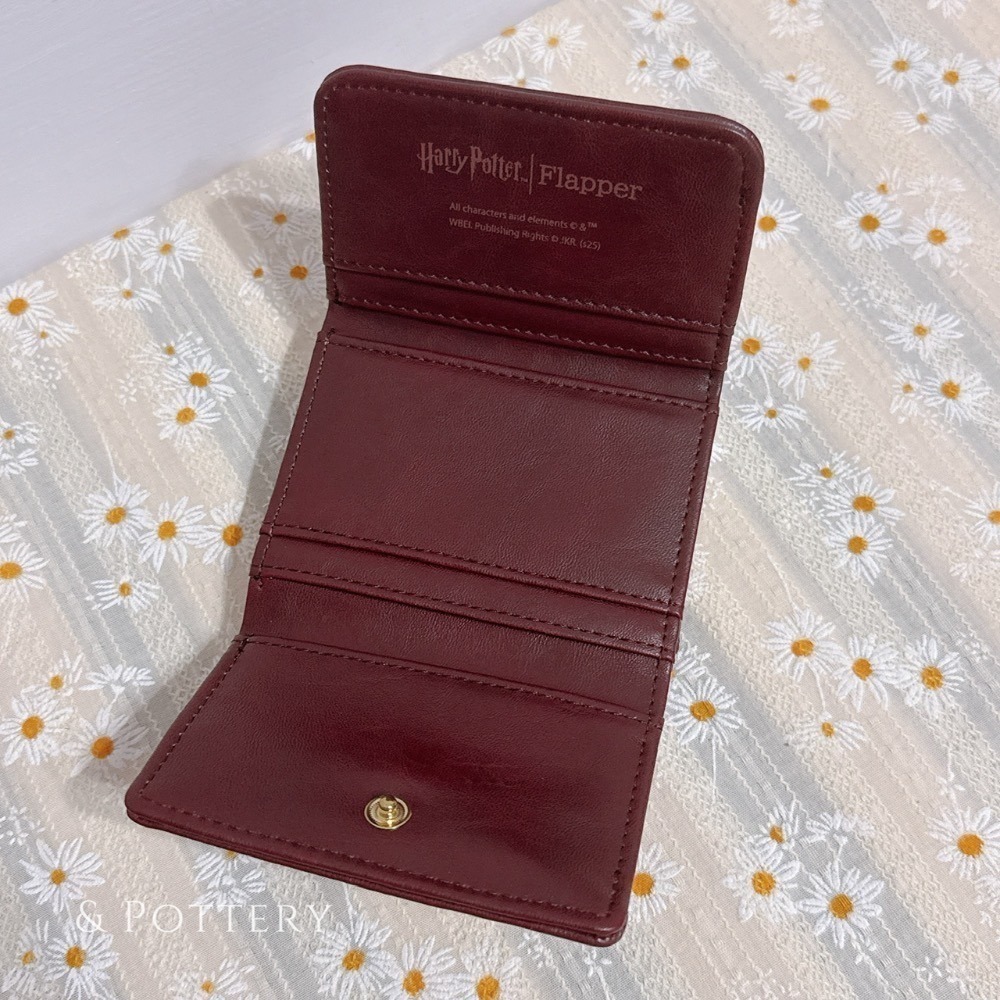 Harry Potter × Flapper 學院徽章三折皮革短夾 皮夾/錢包 哈利波特聯名周邊 霍格華茲-細節圖3