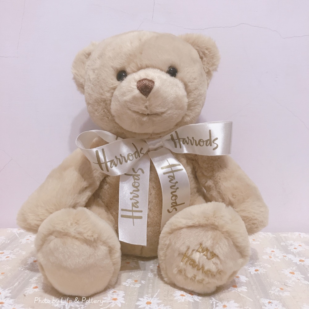 🇬🇧英國 Harrods 哈洛德我的泰迪熊玩偶 My Harrods Teddy 28cm 填充娃娃-規格圖5