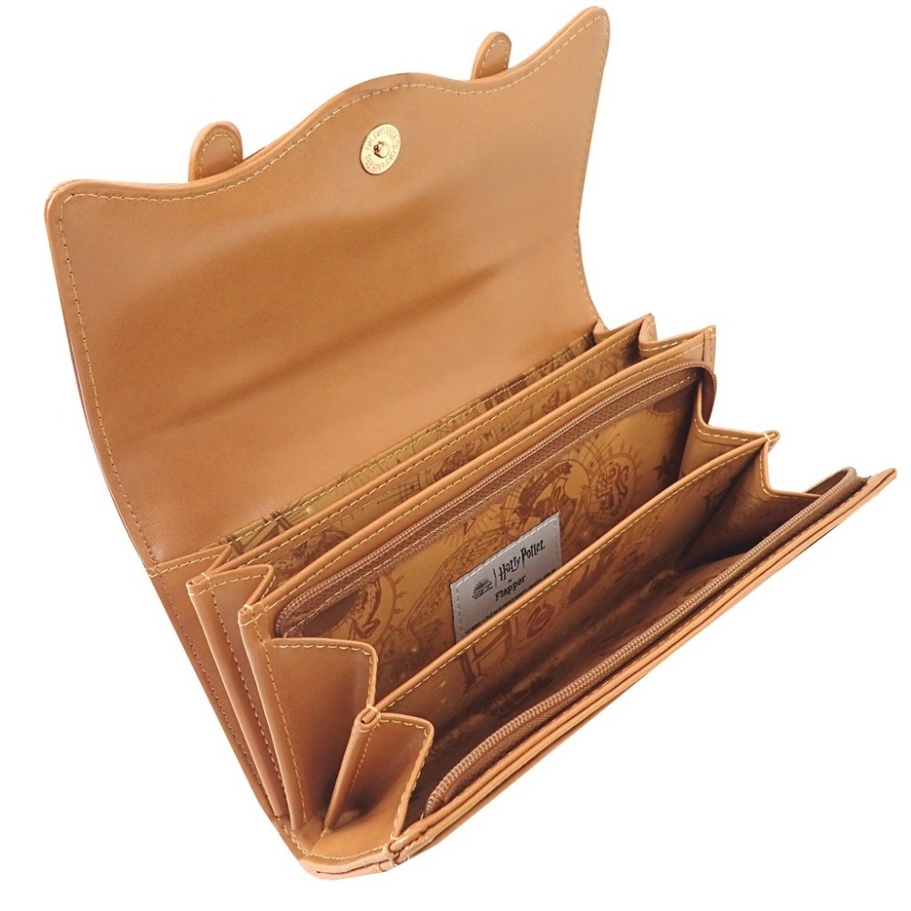 Harry Potter × Flapper 霍格華茲校徽、黑魔標記皮革長夾 哈利波特聯名周邊-細節圖4