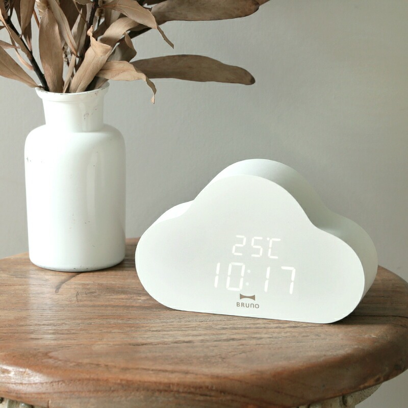 🇯🇵日本 BRUNO 雲朵造型LED電子時鐘 鬧鐘 雲朵鐘 BCA030-細節圖4
