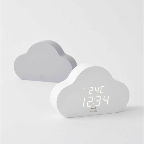 🇯🇵日本 BRUNO 雲朵造型LED電子時鐘 鬧鐘 BCA030-WH-細節圖3