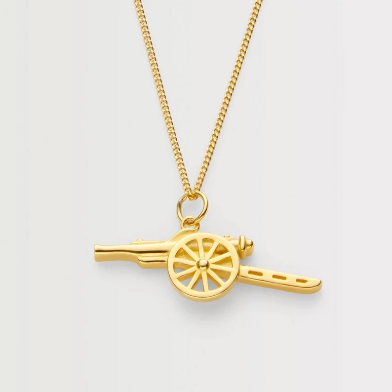 🇬🇧英國 兵工廠火砲項鍊 純銀 鍍金｜Arsenal 兵工廠足球俱樂部 槍手 阿森納 英超 足球-規格圖9