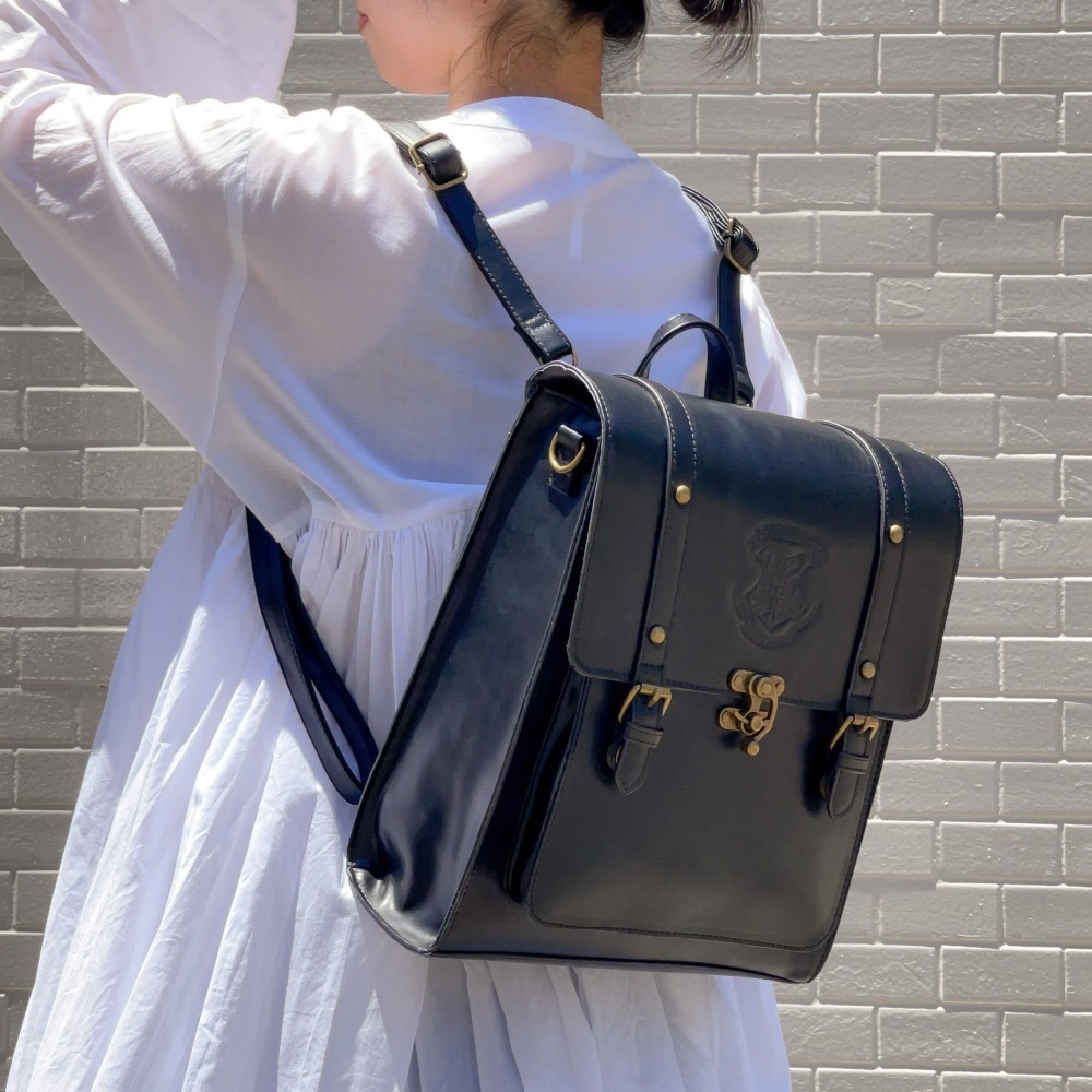 Harry Potter × Flapper 霍格華茲校徽直立劍橋後背包｜側背/斜背/劍橋包 哈利波特聯名周邊-細節圖2