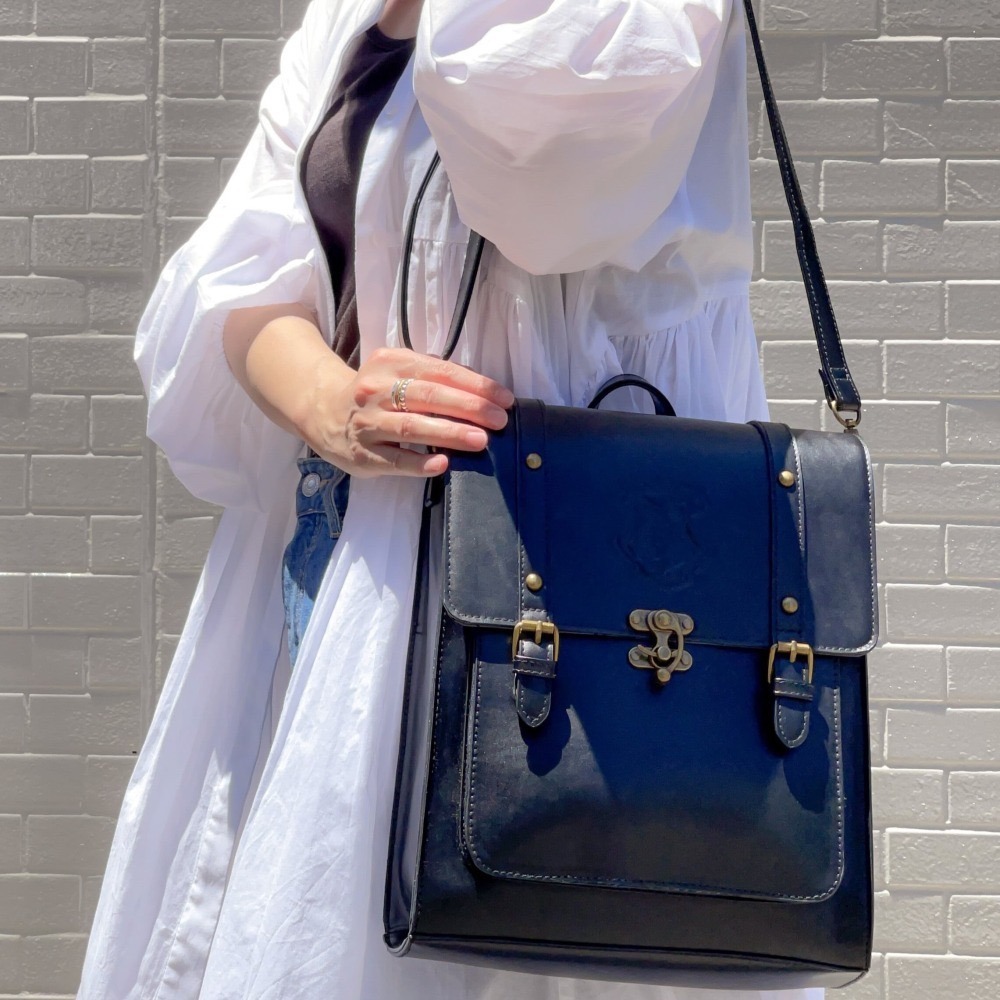 Harry Potter × Flapper 霍格華茲校徽直立劍橋後背包｜側背/斜背/劍橋包 哈利波特聯名周邊-細節圖3