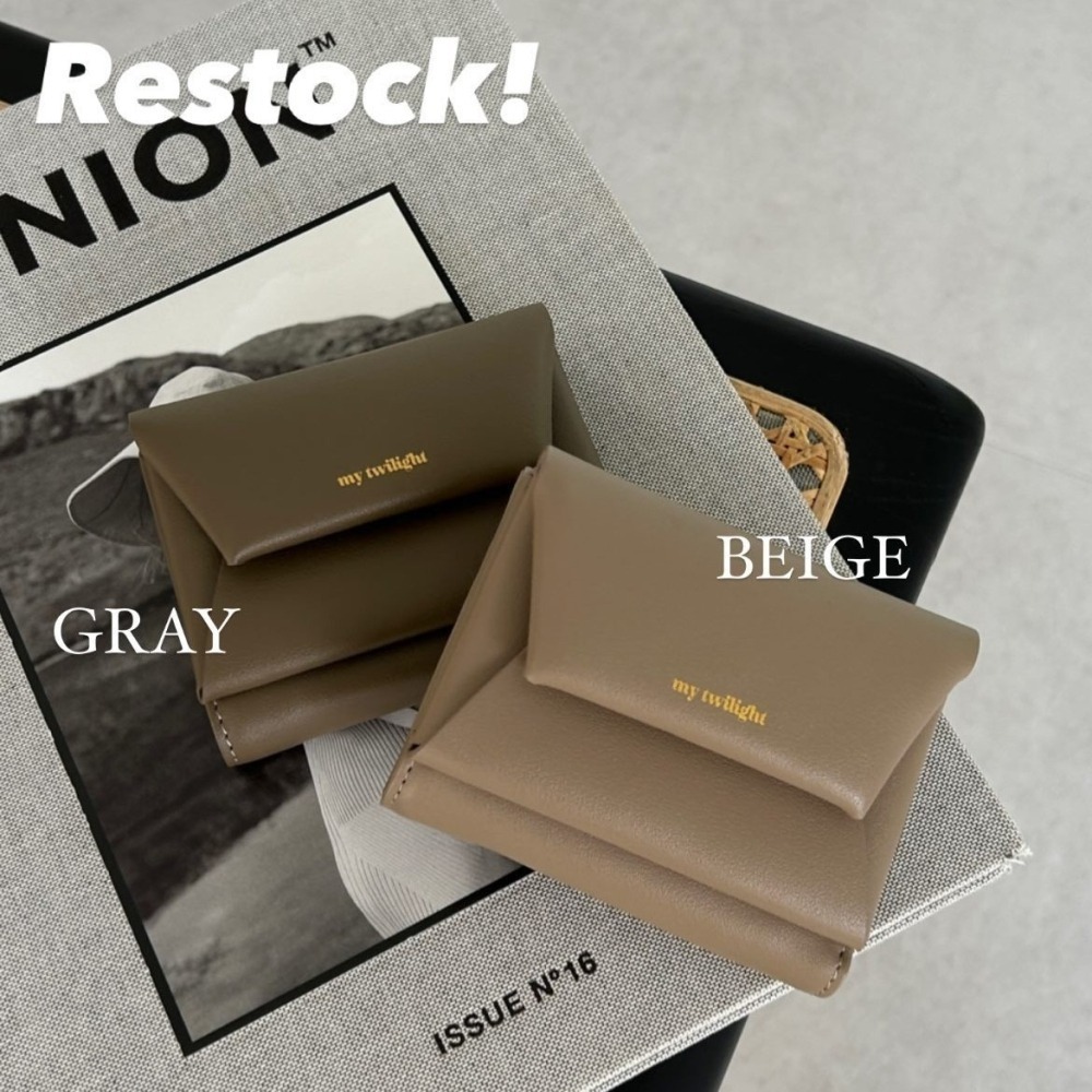 🇯🇵日本 my twilight 蓬鬆厚軟pukkuri三折皮革短夾 皮夾 錢包 小眾品牌♡不撞款~-細節圖7