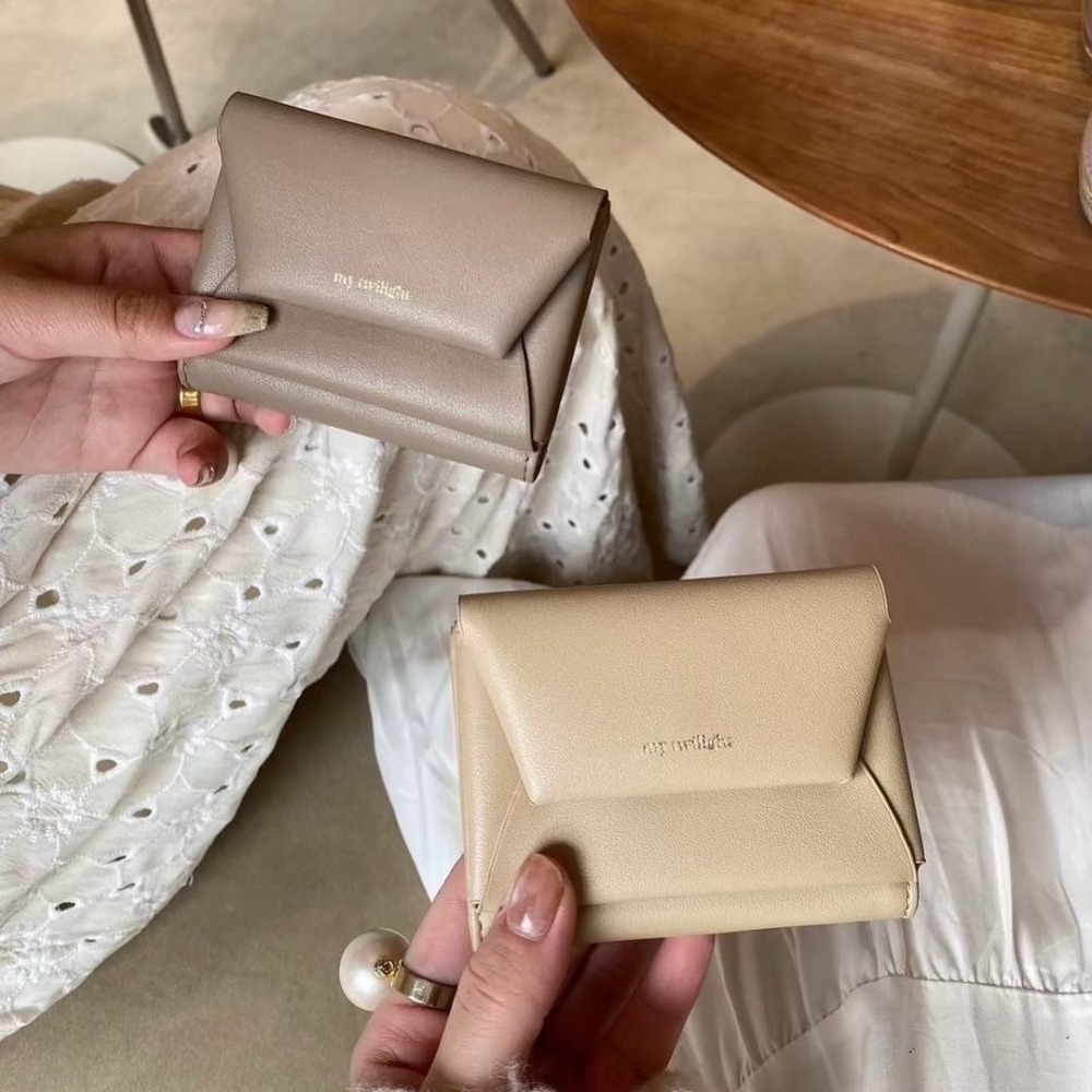 🇯🇵日本 my twilight 蓬鬆厚軟pukkuri三折皮革短夾 皮夾 錢包 小眾品牌♡不撞款~-細節圖9