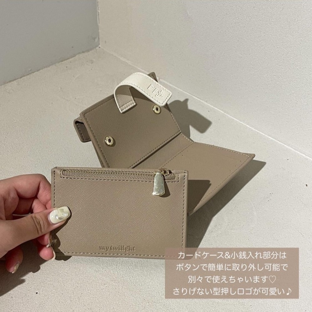 🇯🇵日本 my twilight 經典2way雙折皮革短夾 可拆式卡夾 皮夾/錢包 小眾品牌♡不撞款~-細節圖5