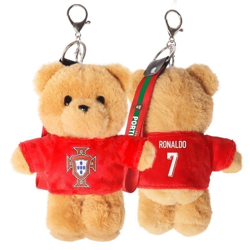🇵🇹葡萄牙國家足球隊 球衣背號小熊玩偶鑰匙圈 吊飾娃娃 C羅 佩佩 B費 B席 菲利克斯 萊昂 足球-規格圖10