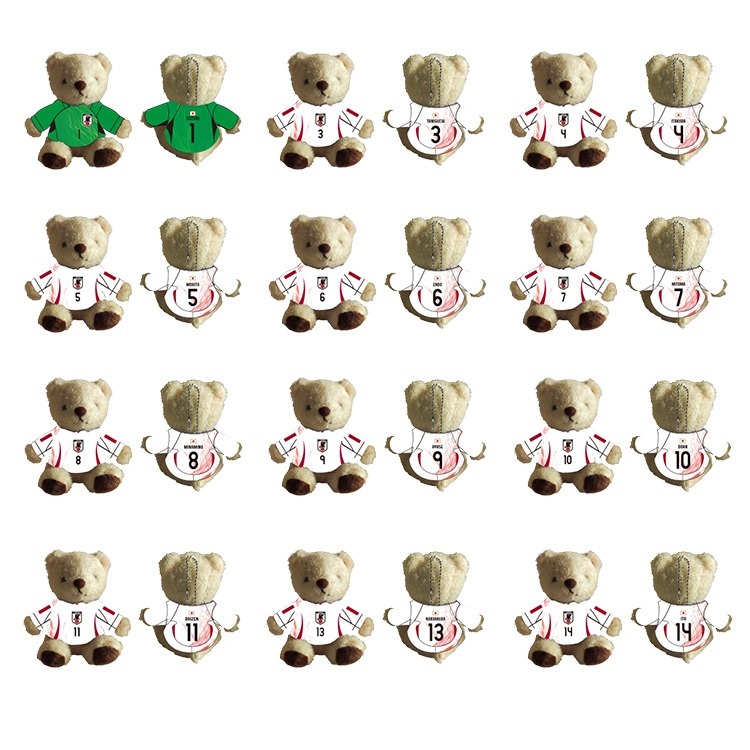 🇯🇵日本國家足球隊 球衣背號小熊玩偶 吊飾娃娃 Samurai Blue 藍武士 三笘薰 富安健洋 遠藤航 久保建英-細節圖10