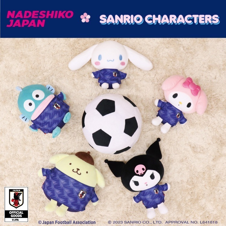 🇯🇵日本國家女子足球隊 × Sanrio 三麗鷗聯名球衣玩偶 吊飾娃娃 大耳狗 布丁狗 美樂蒂 酷洛米 日本女足-細節圖10