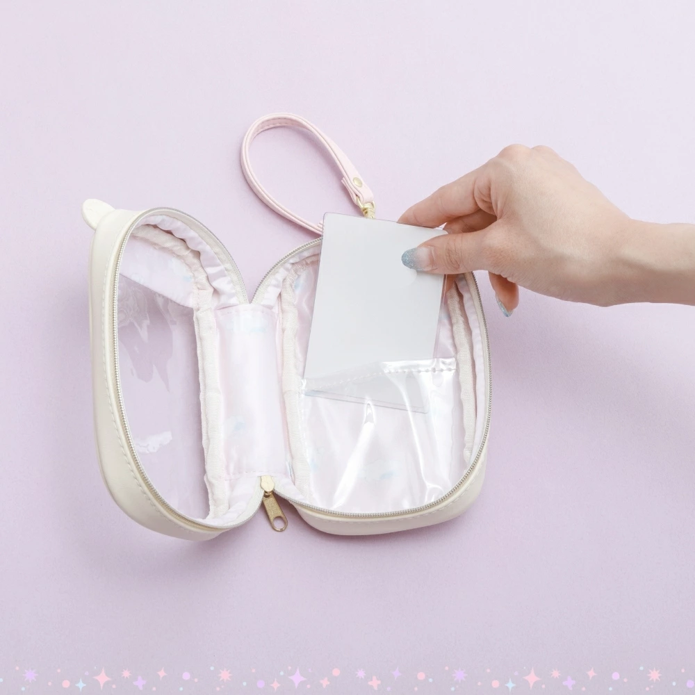 🇯🇵日本 San-X 拉拉熊皮革透明收納包 曬娃包 溜娃包 Rilakkuma 懶懶熊 雲朵棉花糖系列-細節圖2