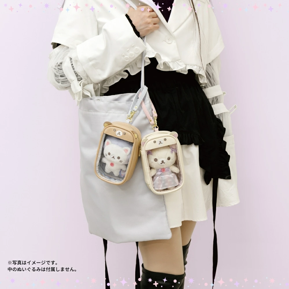 🇯🇵日本 San-X 拉拉熊皮革透明收納包｜曬娃包 遛娃包 Rilakkuma 懶懶熊 雲朵棉花糖系列-細節圖8