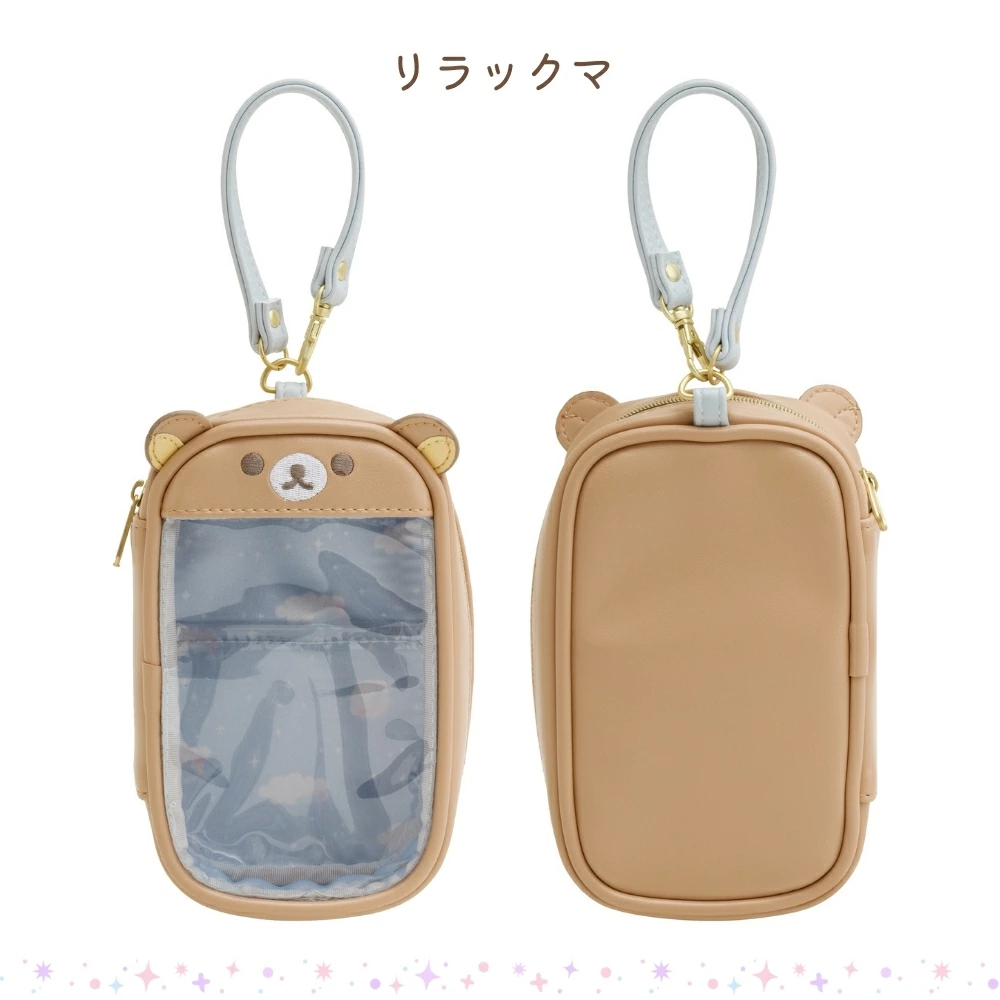 🇯🇵日本 San-X 拉拉熊皮革透明收納包｜曬娃包 遛娃包 Rilakkuma 懶懶熊 雲朵棉花糖系列-規格圖9