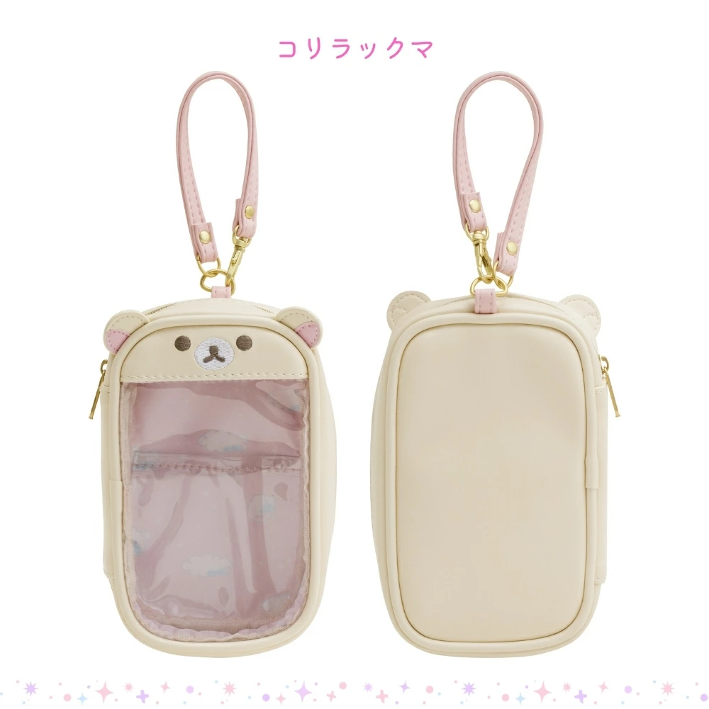 🇯🇵日本 San-X 拉拉熊皮革透明收納包｜曬娃包 遛娃包 Rilakkuma 懶懶熊 雲朵棉花糖系列-規格圖9