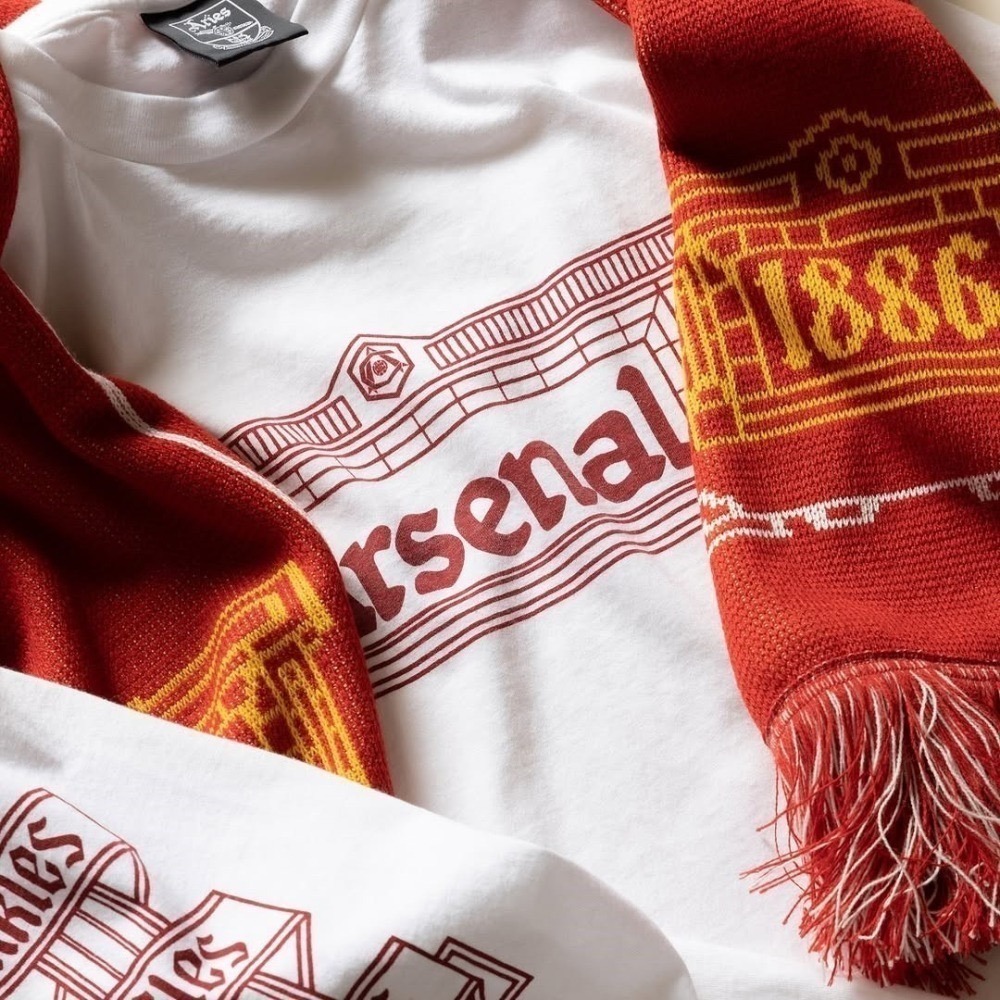 🔥現貨 Arsenal x Aries 兵工廠聯名圍巾｜兵工廠足球俱樂部 槍手 阿森納 英超 足球-細節圖3