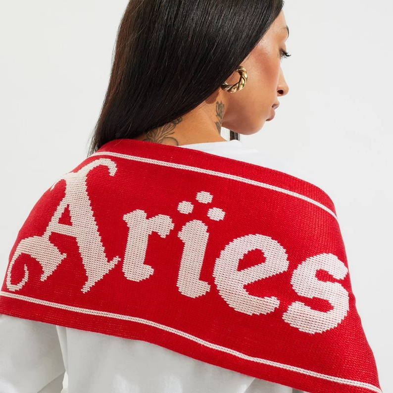 🔥現貨 Arsenal x Aries 兵工廠聯名圍巾｜兵工廠足球俱樂部 槍手 阿森納 英超 足球-細節圖4