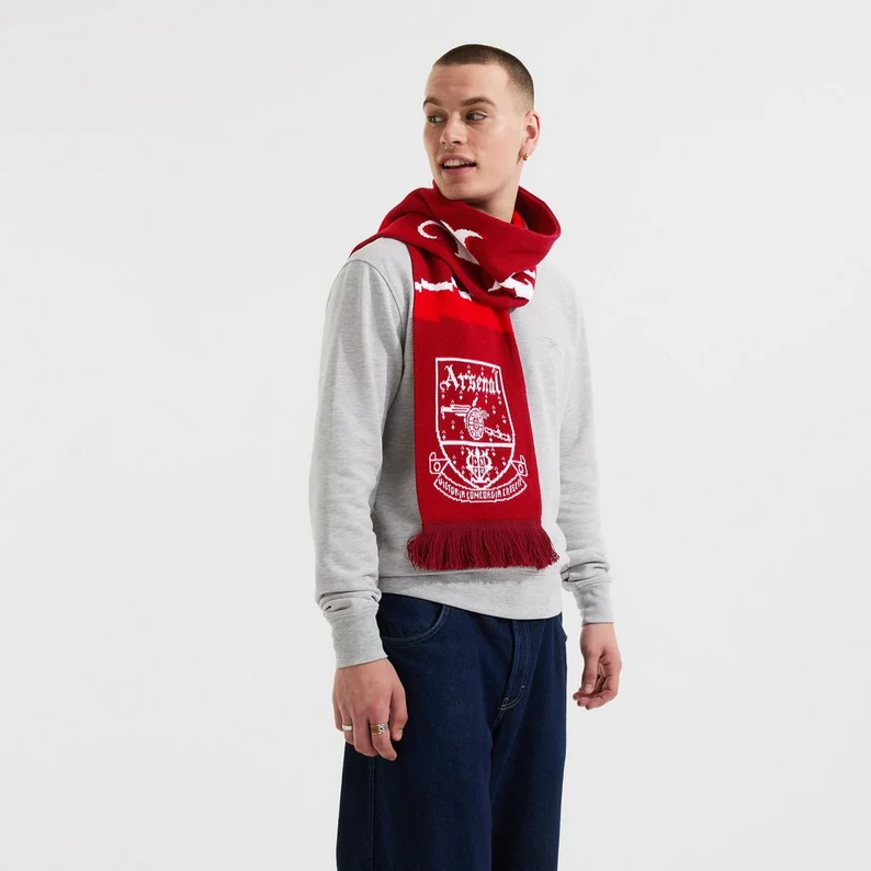 🇬🇧英國 兵工廠復古隊徽閃電圍巾 Arsenal Bolt Scarf｜兵工廠足球俱樂部 槍手 阿森納 英超 足球-細節圖4