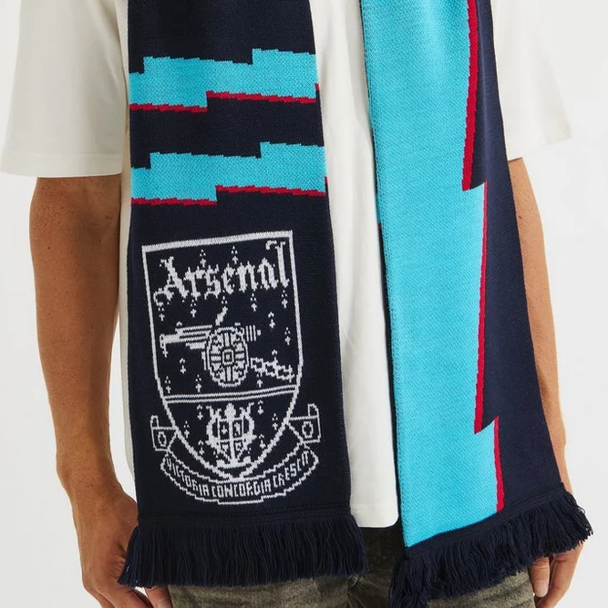 🇬🇧英國 兵工廠復古隊徽閃電圍巾 Arsenal Bolt Scarf｜兵工廠足球俱樂部 槍手 阿森納 英超 足球-細節圖5