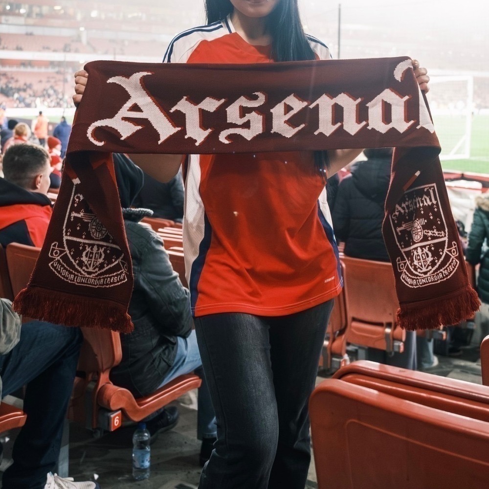 🇬🇧英國 兵工廠復古隊徽閃電圍巾 Arsenal Bolt Scarf｜兵工廠足球俱樂部 槍手 阿森納 英超 足球-細節圖6
