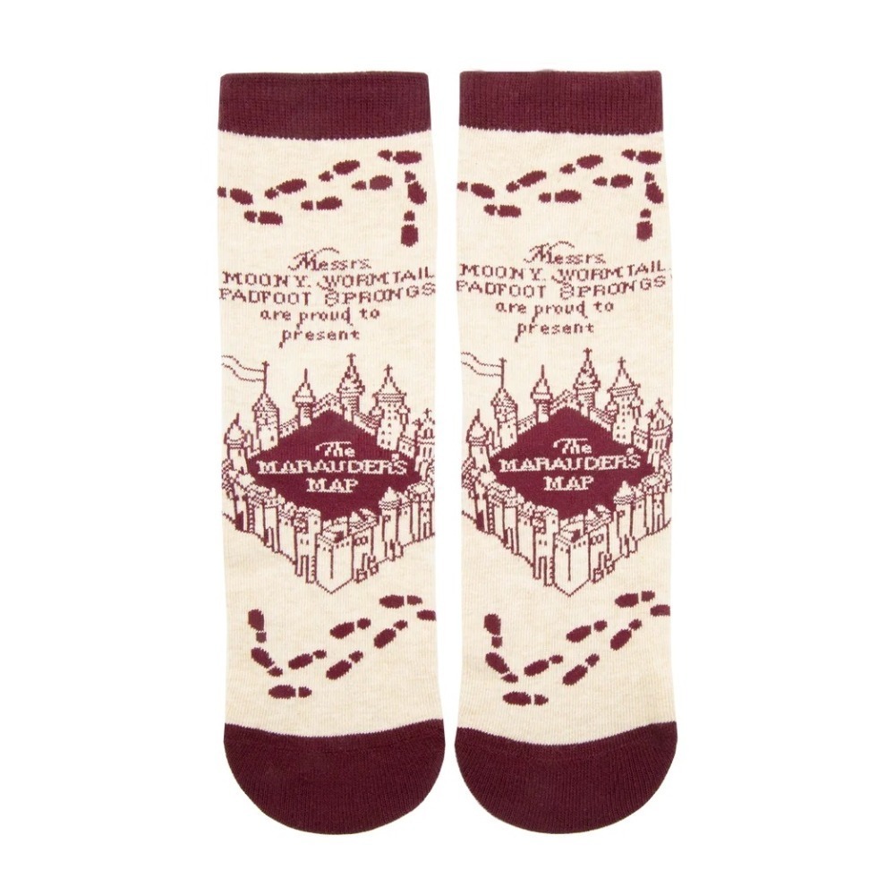 🔥現貨 🇬🇧倫敦影城 劫盜地圖棉質中短襪 中筒襪 襪子 Harry Potter 哈利波特-細節圖3