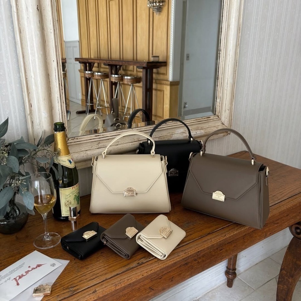 🇯🇵日本 my twilight 浪漫巴黎金屬扣式三折皮革短夾 皮夾 錢包 小眾品牌♡不撞款~-細節圖5