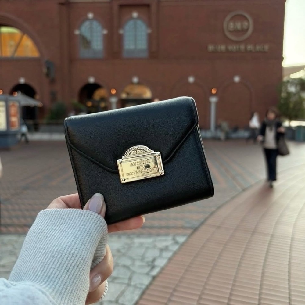 🇯🇵日本 my twilight 浪漫巴黎金屬扣式三折皮革短夾 皮夾 錢包 小眾品牌♡不撞款~-細節圖7