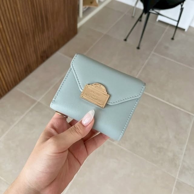 🇯🇵日本 my twilight 浪漫巴黎金屬扣式三折皮革短夾 皮夾 錢包 小眾品牌♡不撞款~-細節圖10