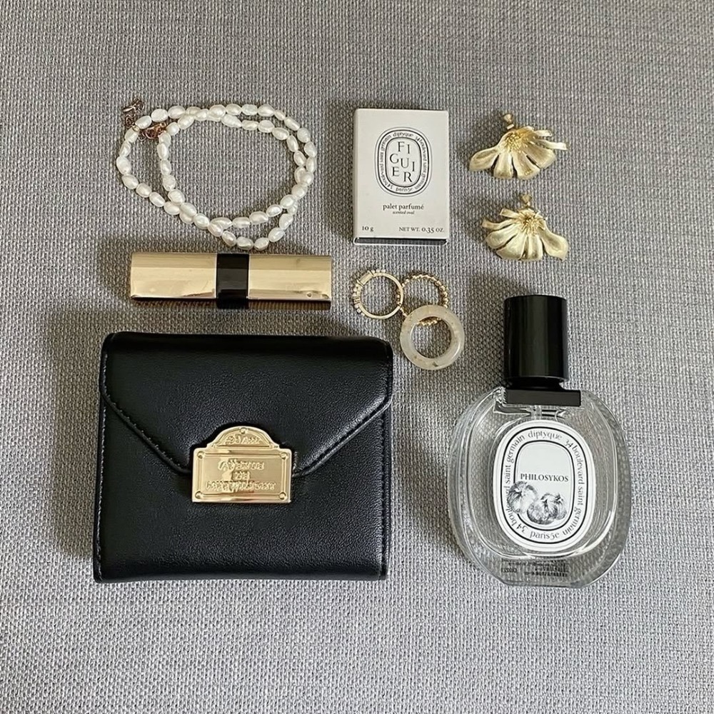 🇯🇵日本 my twilight 浪漫巴黎金屬扣式三折皮革短夾 皮夾 錢包 小眾品牌♡不撞款~-規格圖11