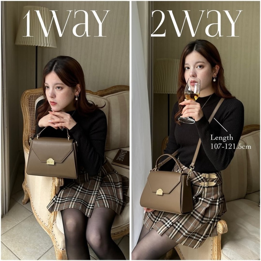 🇯🇵日本 my twilight 浪漫巴黎金屬扣式梯形肩背包｜手提/側背/斜背包 小眾品牌♡不撞款~-細節圖6