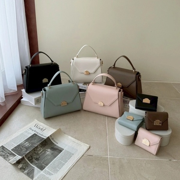 🇯🇵日本 my twilight 浪漫巴黎金屬扣式梯形肩背包｜手提/側背/斜背包 小眾品牌♡不撞款~-細節圖7