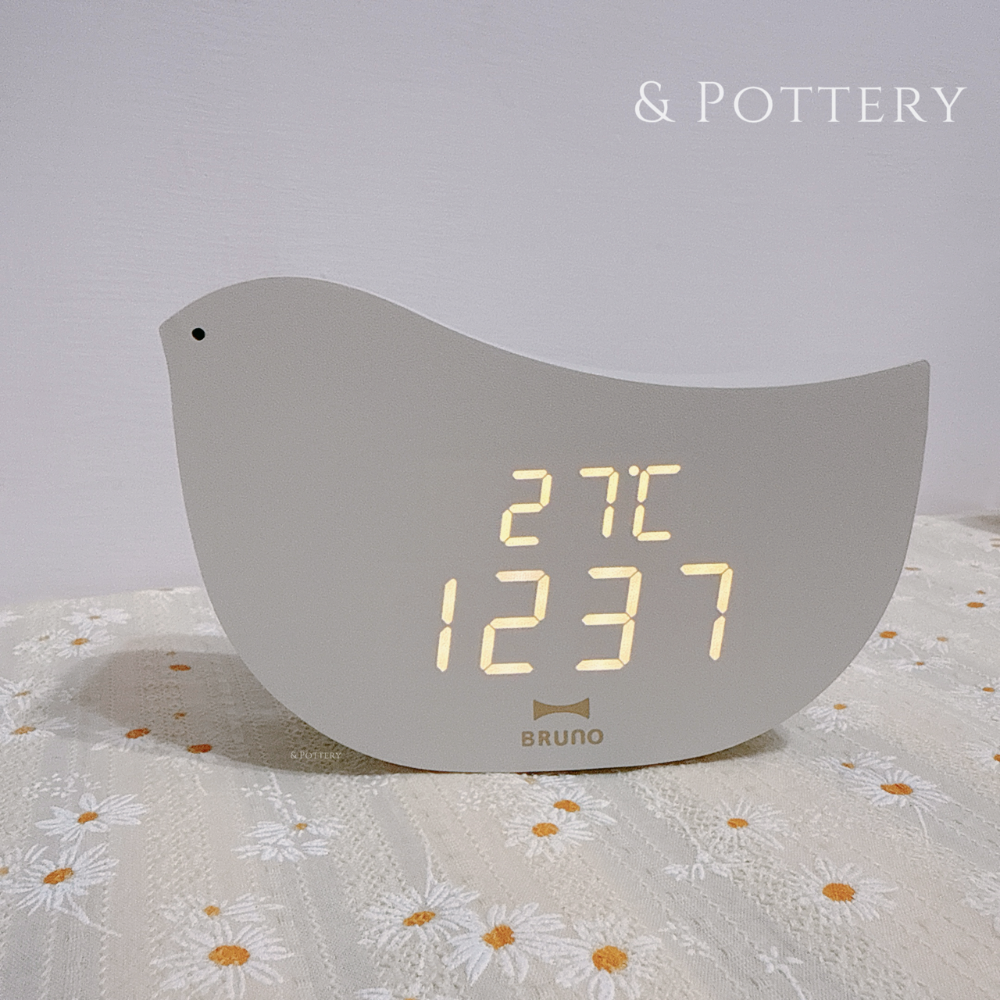 🇯🇵日本 BRUNO 動物造型LED電子時鐘 貓咪 鳥 鬧鐘 BCA033-BIRD、CAT-細節圖2