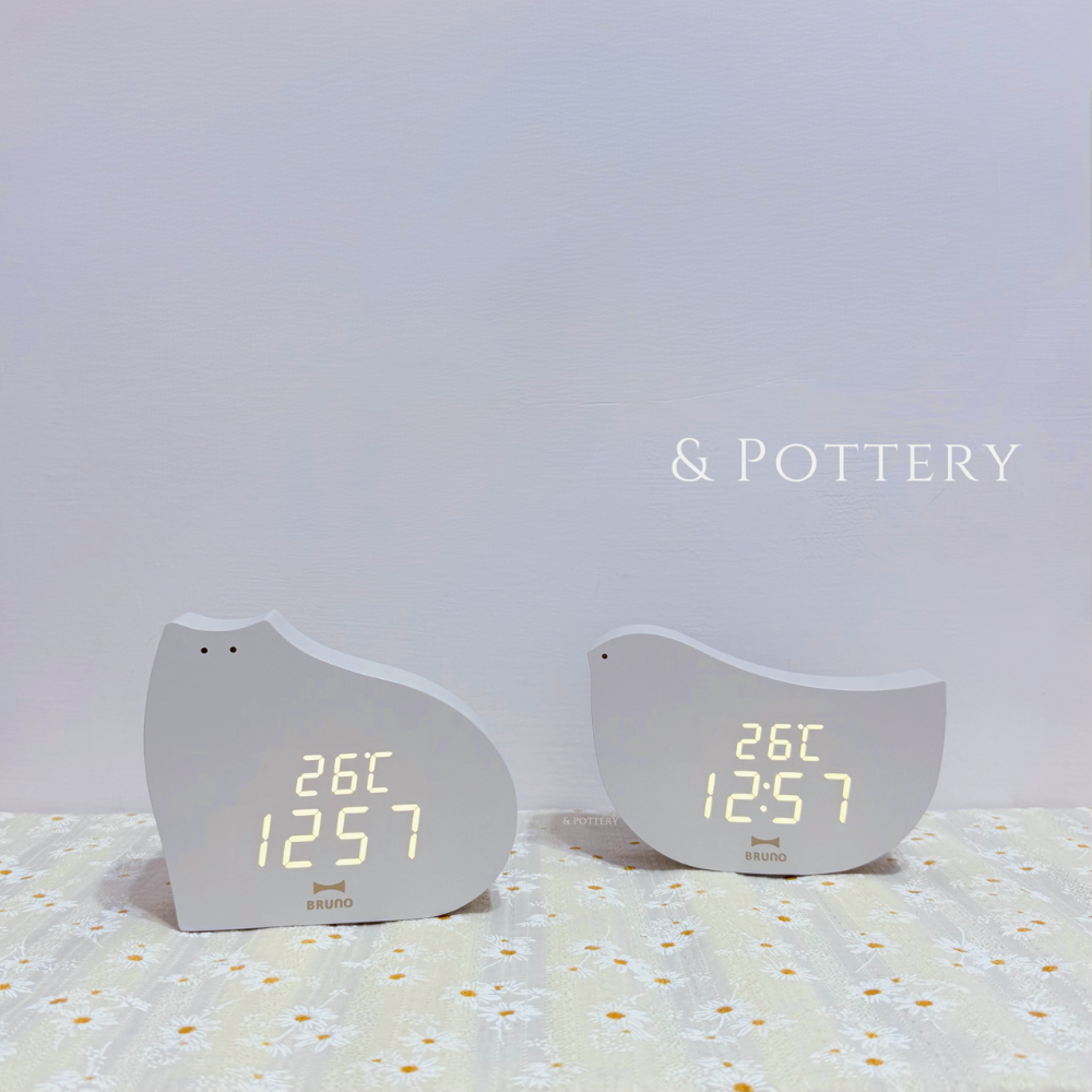 🇯🇵日本 BRUNO 動物造型LED電子時鐘 貓咪 鳥 鬧鐘 BCA033-BIRD、CAT-細節圖5