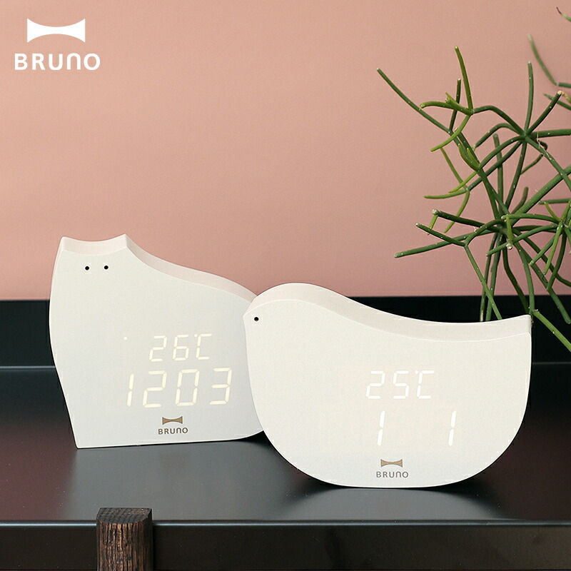 🇯🇵日本 BRUNO 動物造型LED電子時鐘 貓咪 鳥 鬧鐘 BCA033-BIRD、CAT-細節圖6