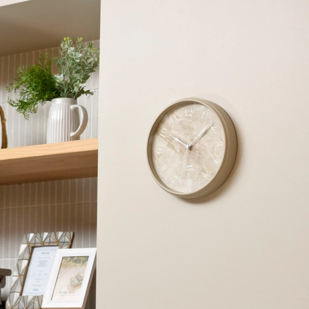 🇯🇵日本 BRUNO 大理石紋數字掛鐘 BCW046 靜音時鐘 指針式時鐘-細節圖2