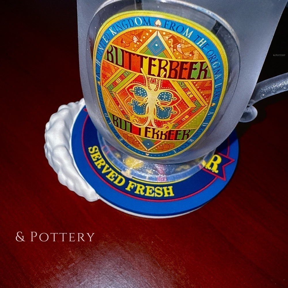 🔥現貨 🇯🇵日本 Mahou Dokoro 奶油啤酒杯墊 Butterbeer 哈利波特 Harry Potter-細節圖4
