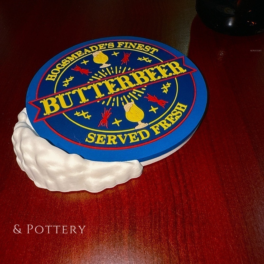 🔥現貨 🇯🇵日本 Mahou Dokoro 奶油啤酒杯墊 Butterbeer 哈利波特 Harry Potter-細節圖5