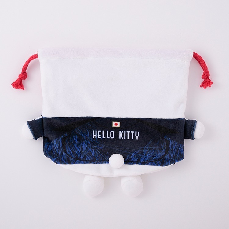 🇯🇵日本國家足球隊 × Sanrio 三麗鷗聯名球衣坐姿造型束口袋 Kitty 大耳狗 布丁狗 美樂蒂 酷洛米 漢頓-細節圖4