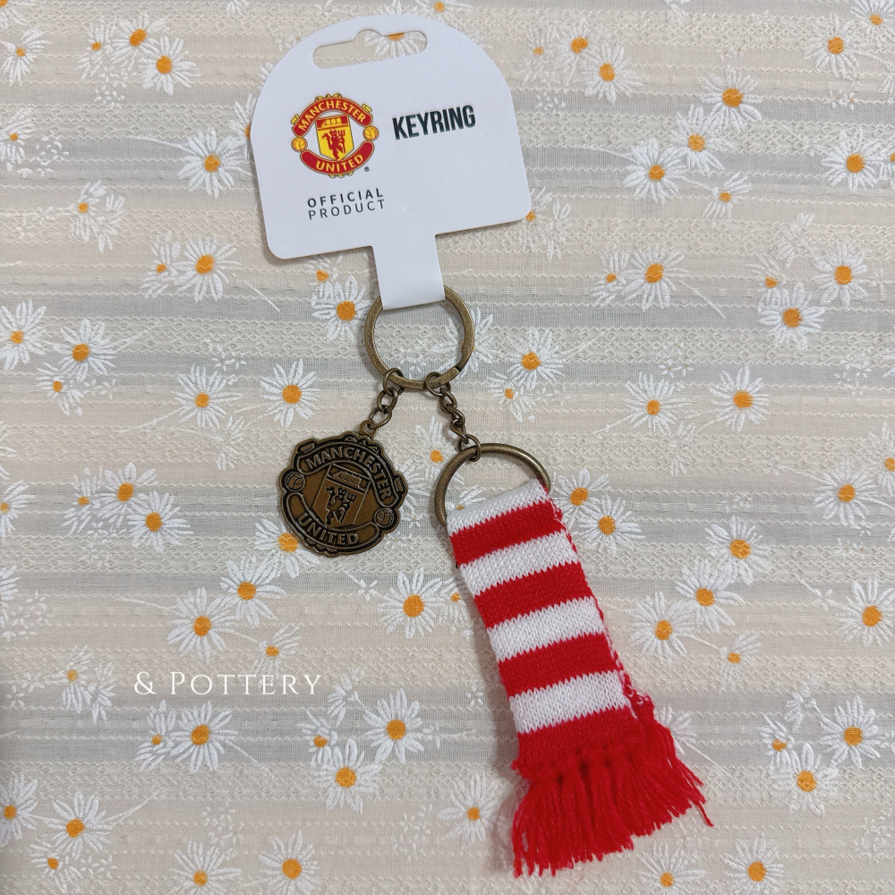 Manchester United 曼聯隊徽紅白圍巾金屬鑰匙圈 英超 曼徹斯特聯足球俱樂部-細節圖5
