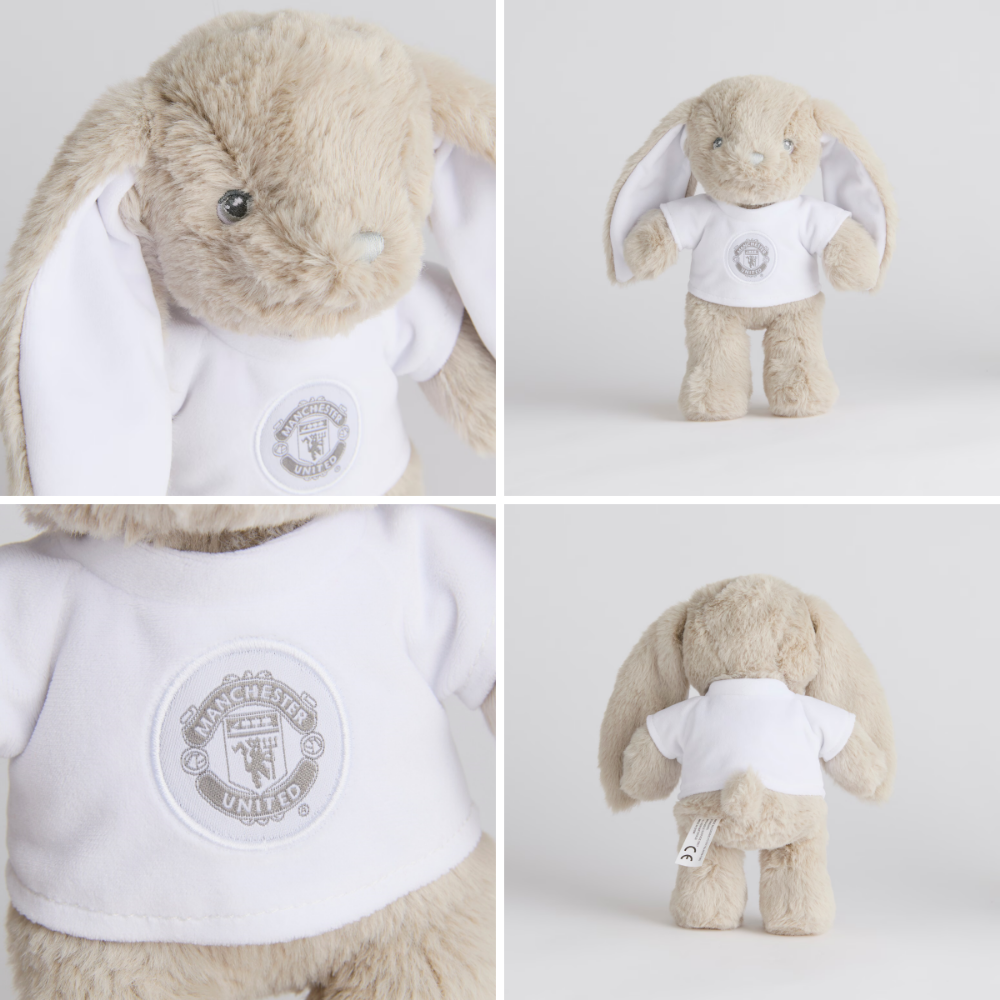 🇬🇧英國 曼聯隊徽長耳兔玩偶 垂耳兔 絨毛娃娃｜英超 足球 曼徹斯特聯足球俱樂部 Manchester United-規格圖9