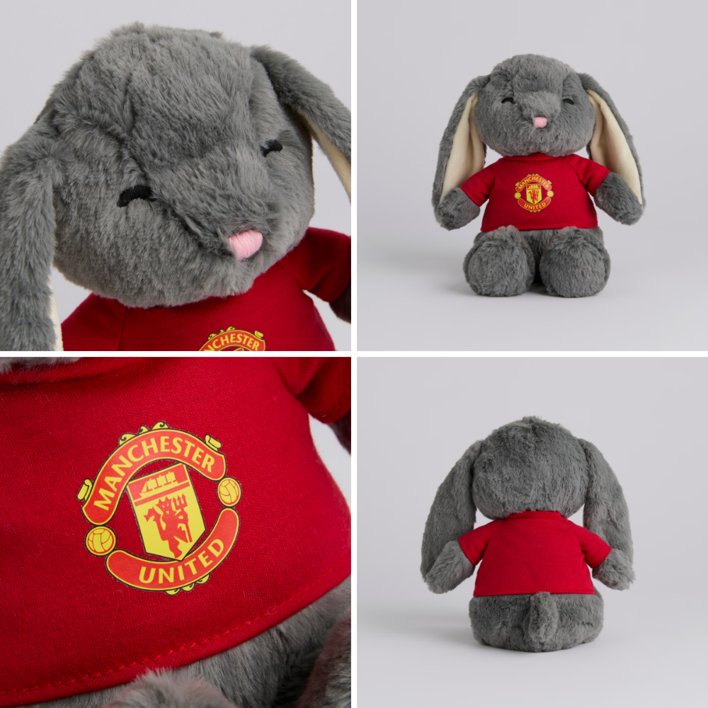 Manchester United 曼聯隊徽長耳兔玩偶 垂耳兔 兔子 絨毛娃娃 英超 曼徹斯特聯足球俱樂部-規格圖9