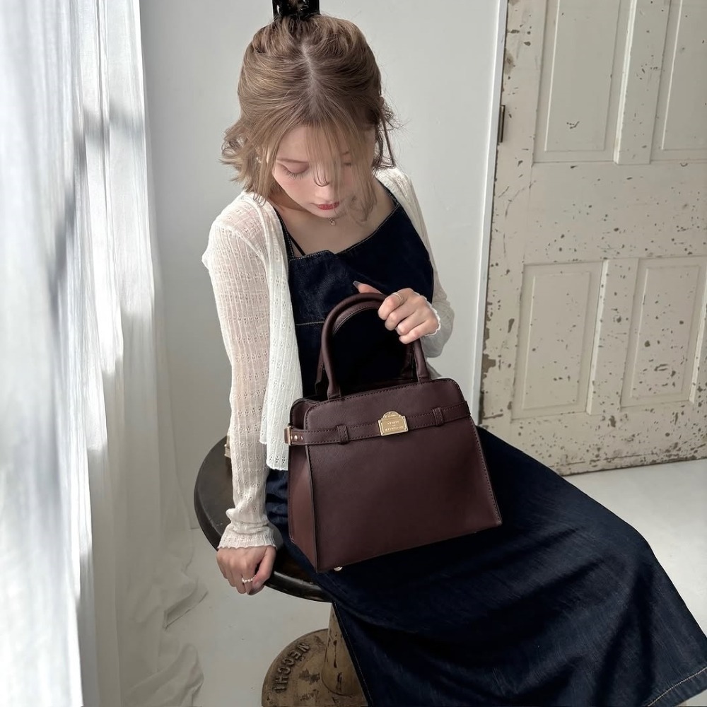 🇯🇵日本 my twilight 浪漫巴黎金屬腰帶肩背包｜手提/側背/斜背包 小眾品牌♡不撞款~-規格圖11