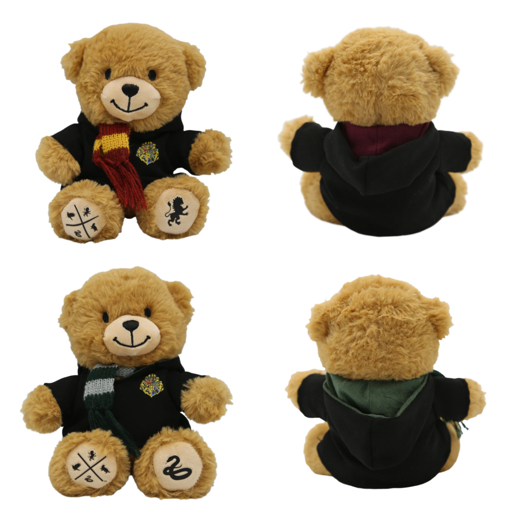 🇬🇧倫敦影城 哈利波特學院袍圍巾泰迪熊玩偶 Harry Potter 葛來分多 史萊哲林 雷文克勞 赫夫帕夫 填充娃-細節圖2