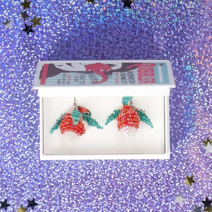 🇯🇵日本 Mahou Dokoro 露娜馭心梅串珠針式耳環+謬論家首飾盒 哈利波特 Harry Potter-細節圖2