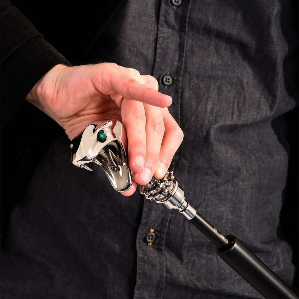 Harry Potter × Noble Collection 魯休斯·馬份的手杖 魔杖 蛇像拐杖 哈利波特周邊-細節圖2