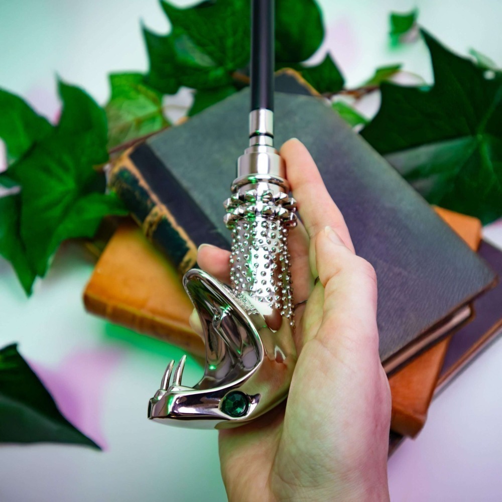 Harry Potter × Noble Collection 魯休斯·馬份的手杖 魔杖 蛇像拐杖 哈利波特周邊-細節圖6