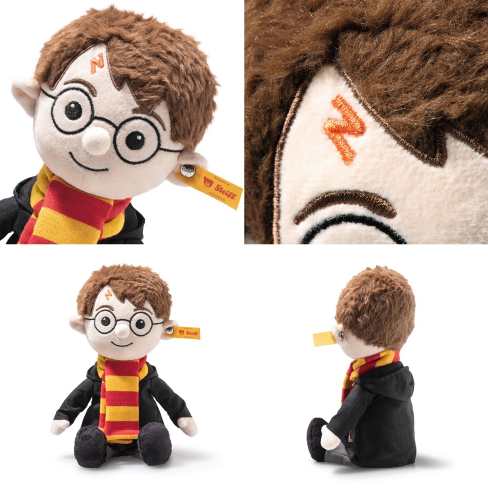 Harry Potter × Steiff 德國金耳釦泰迪熊聯名玩偶 哈利波特 嘿美 多比 護法咒雄鹿 填充娃娃-規格圖2